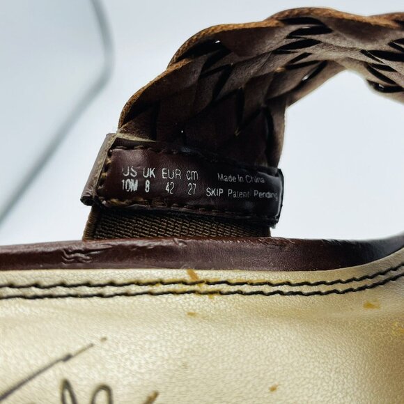 Life Stride Womens Sandal Size 10 M Brown Skip Woven Soft System Slip On Shoes - Picture 10 of 13